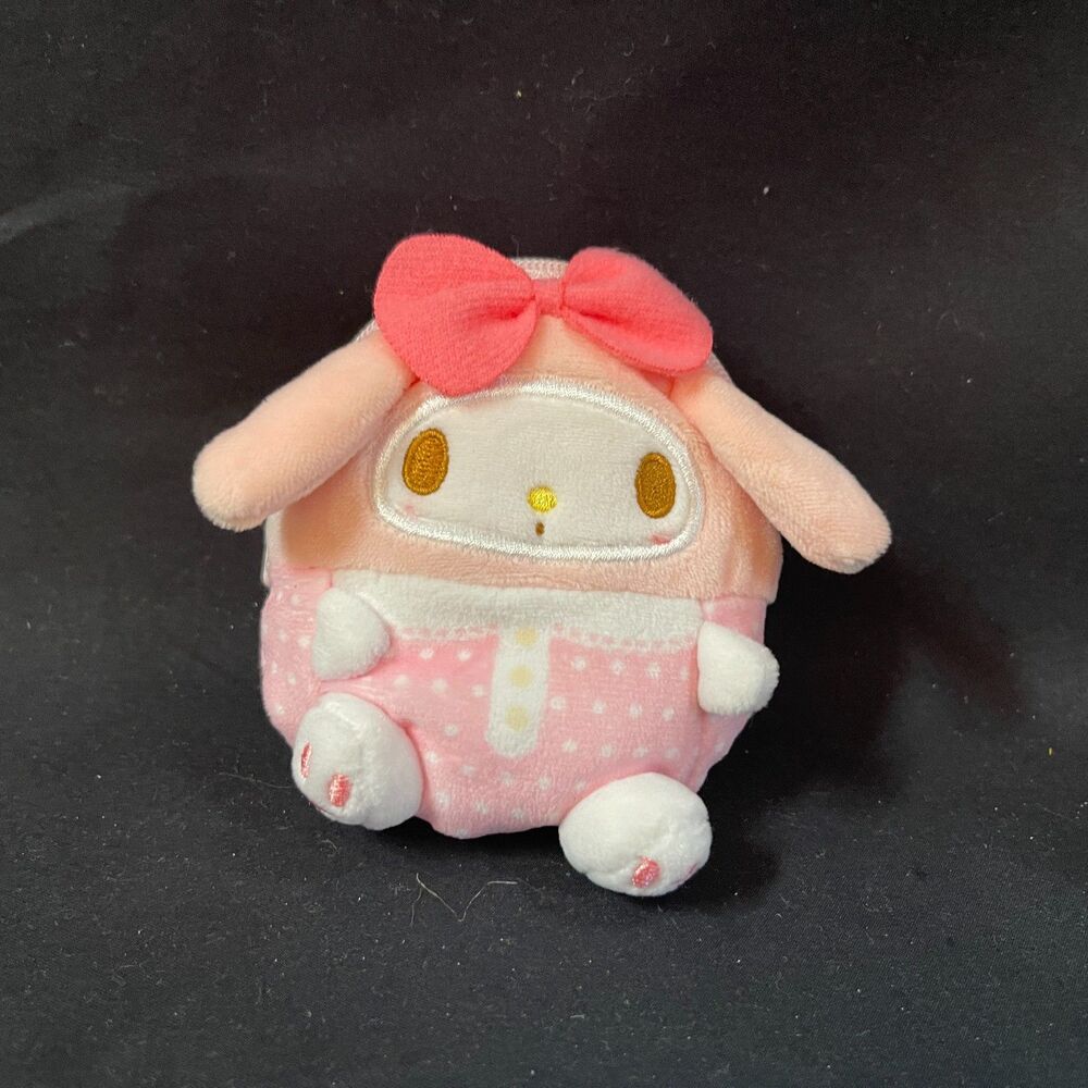 Sanrio Smiles Hello Kitty Coin Purse Pouch Pink Plush 3”